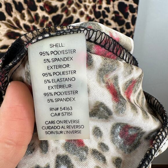 Calvin Klein Leopard Print Tulip Sleeve Sheath Dress - Picture 6 of 10